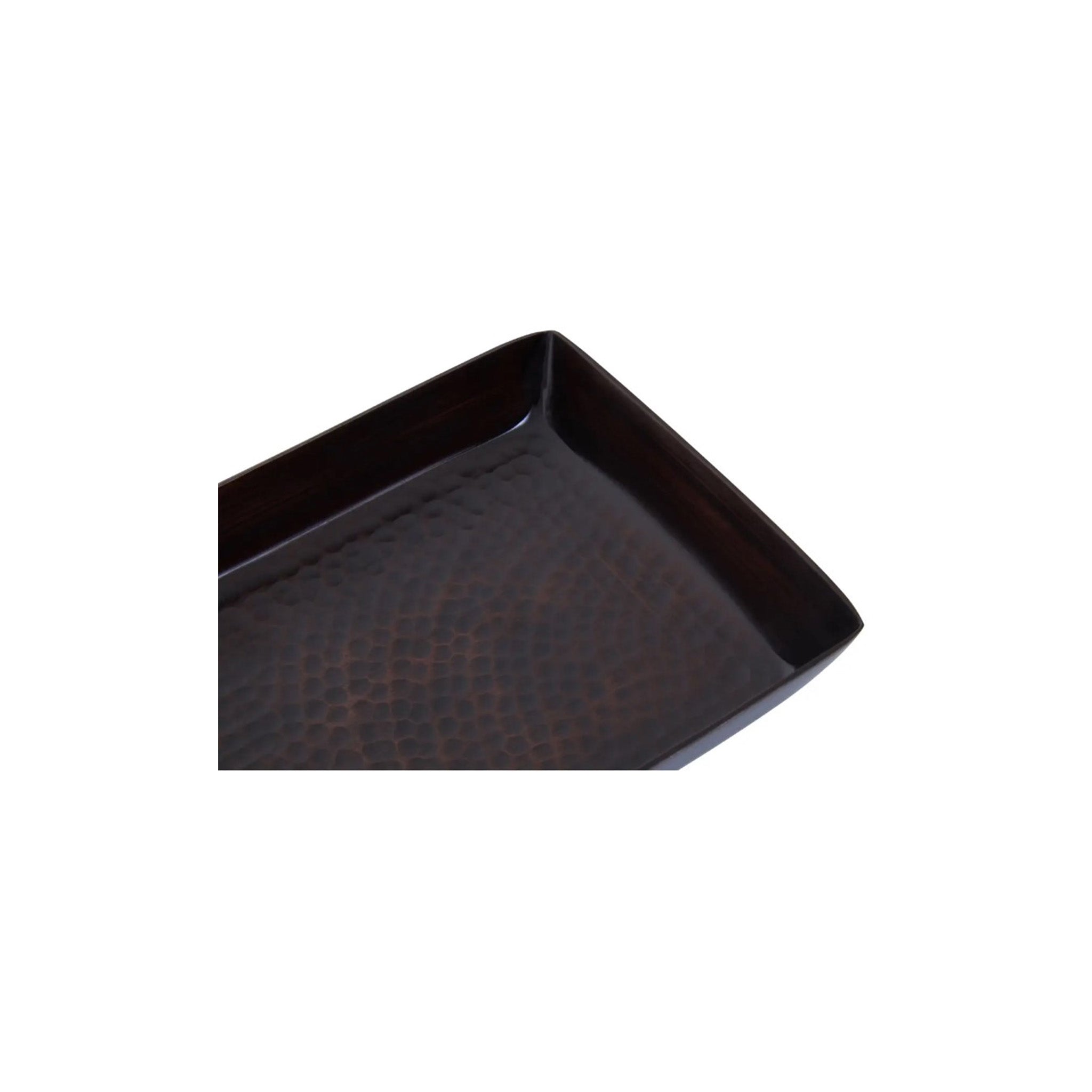 Hammered Pattern Dark Bronze Tray